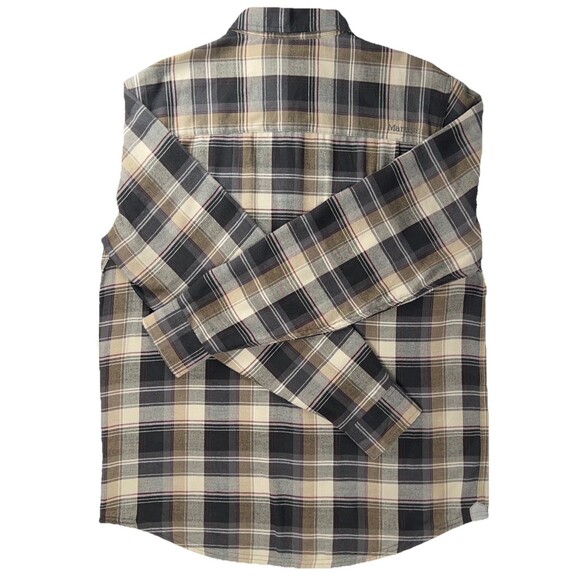 Marmot Sz Mens L Flannel Long-Sleeve Button-Down Casual Shirt Black Brown Plaid - Picture 2 of 15